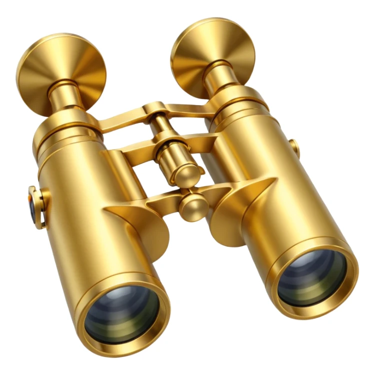gold binoculars with BIG lenses sticker