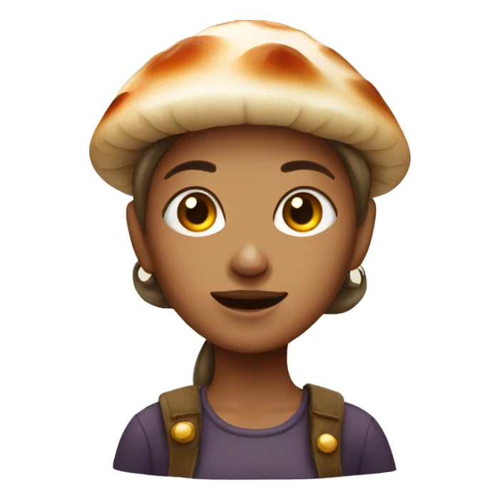 Lady with mushrooms sticker