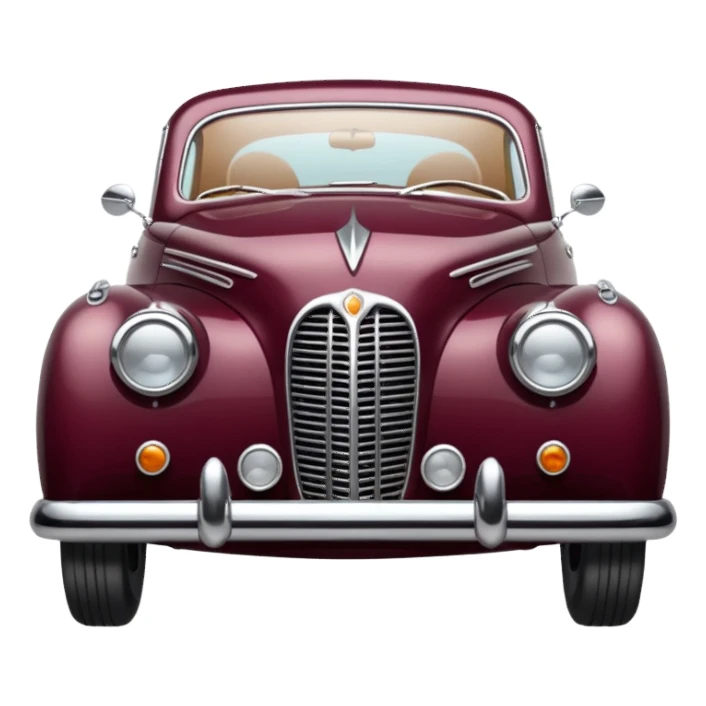 burgundy old car sticker