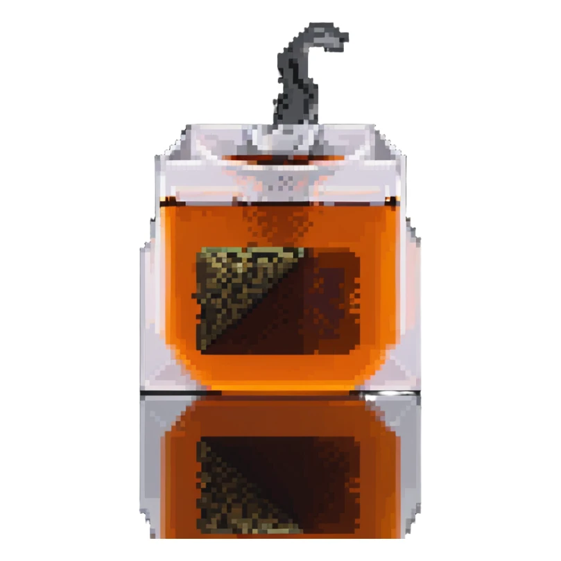 tea bag steeping in hot water sticker