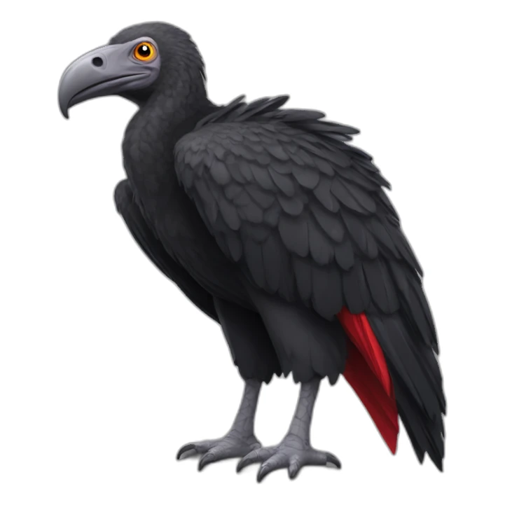 black vulture wearing flamengo soccer tshirt sticker