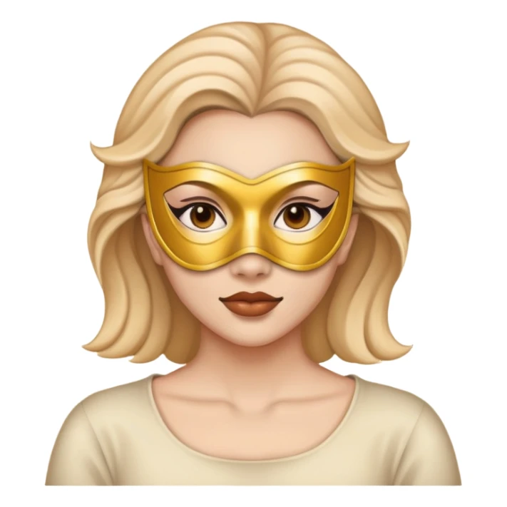 Woman with mas sticker