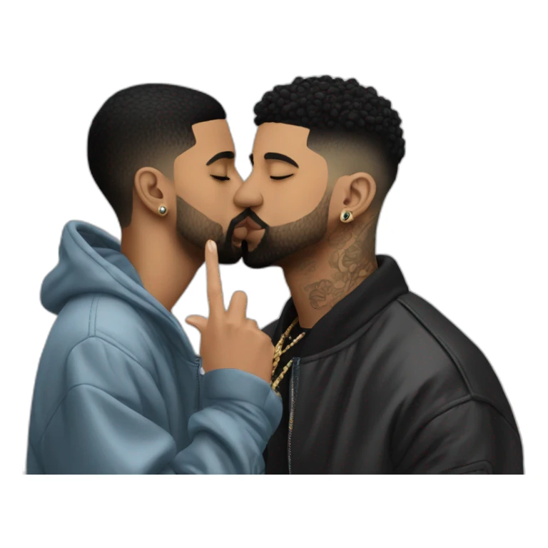 drake kissing 21 savage sticker