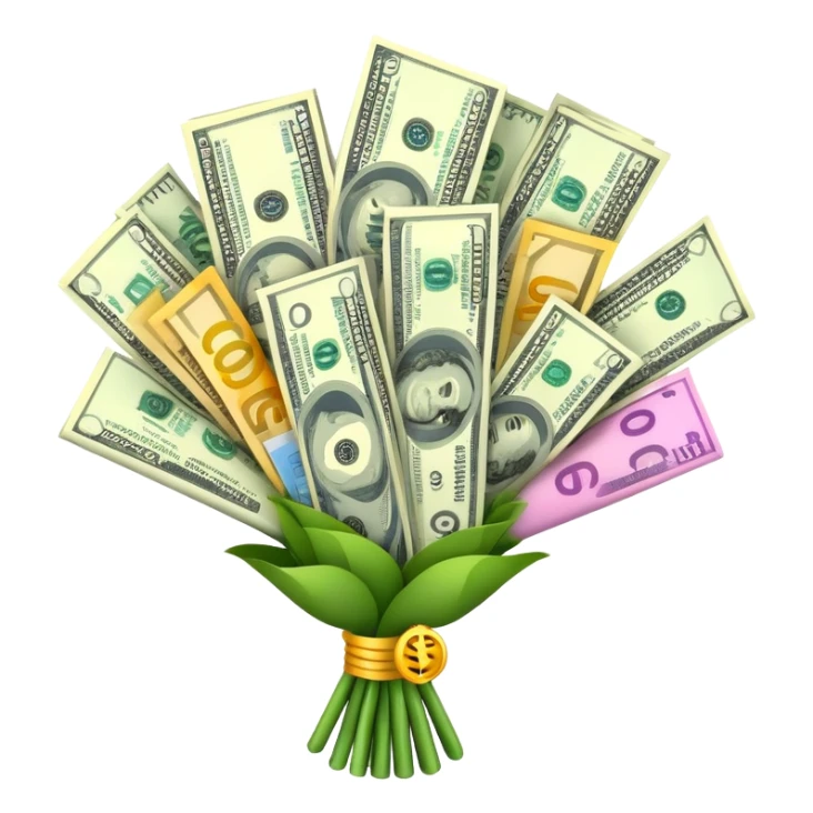 Money bouquet  sticker