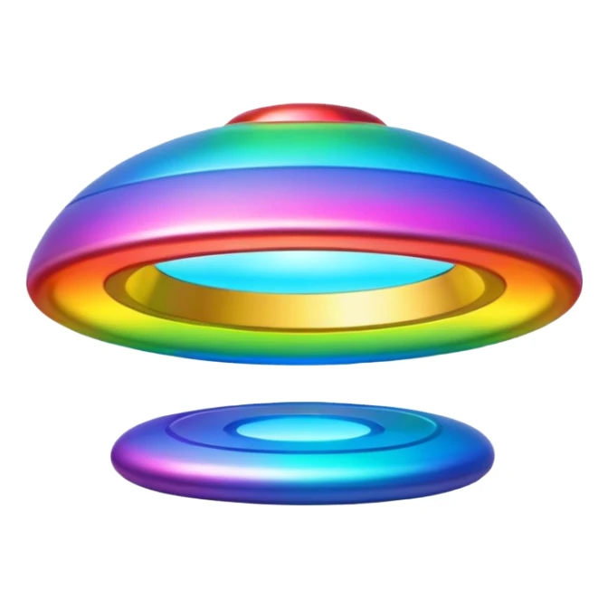 ufo rainbow colors sticker