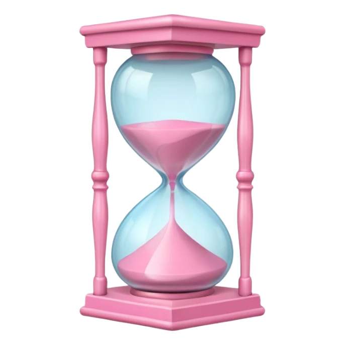 pink hourglass aestetic sticker