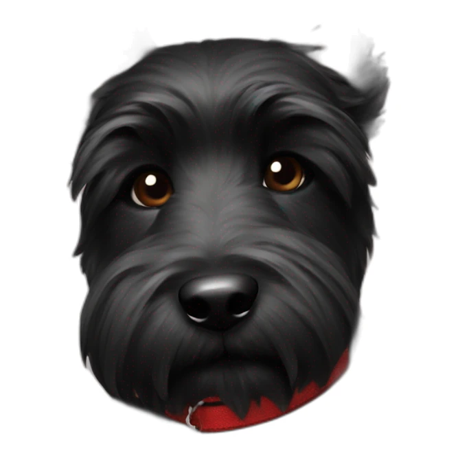 Two black Scottish terrier kissing uno sin cola sticker