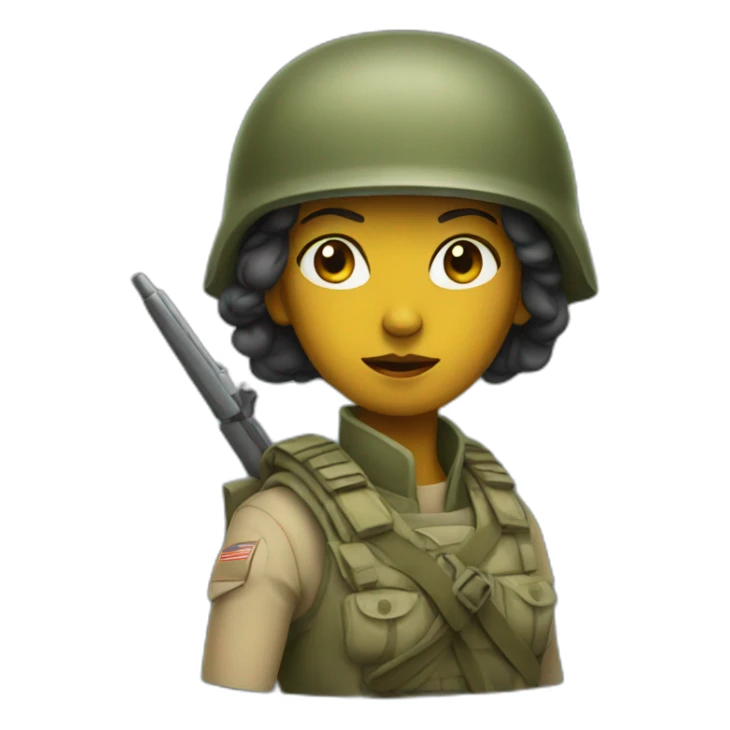 Woman going to war sticker