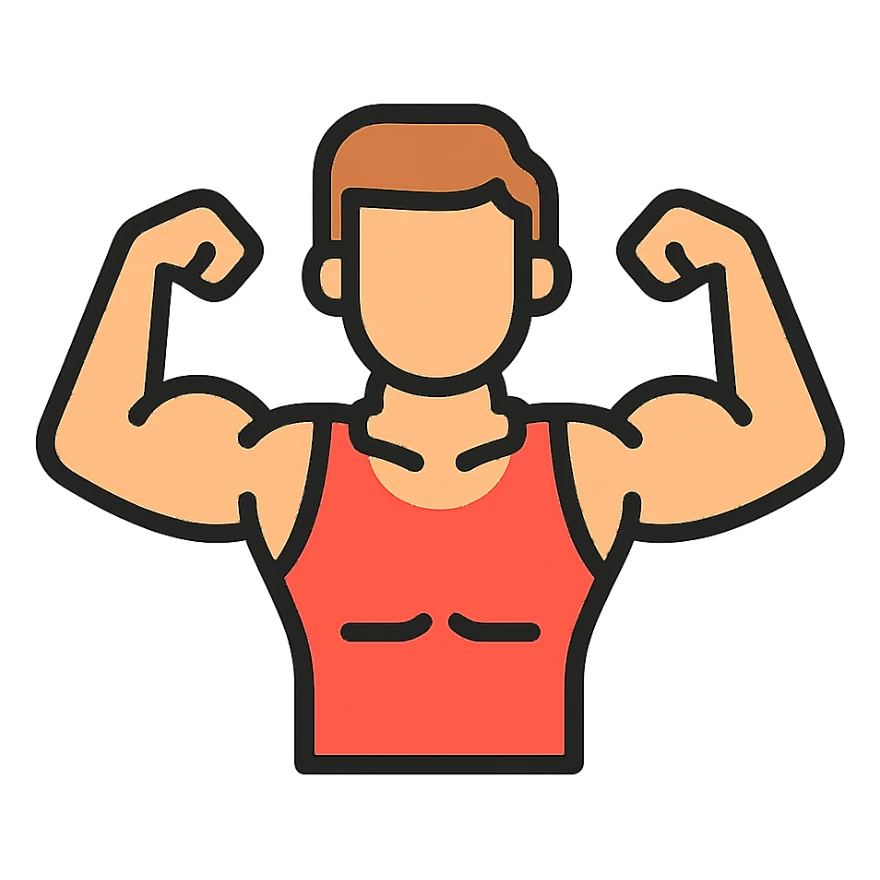 muscular man sticker