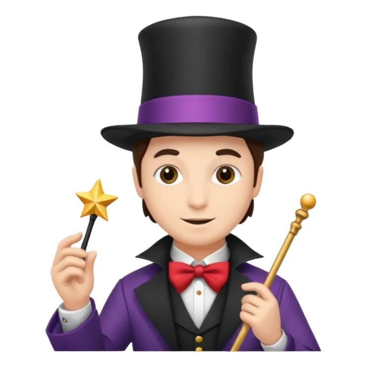 Ein magier mit Hut und Zauberstab sticker