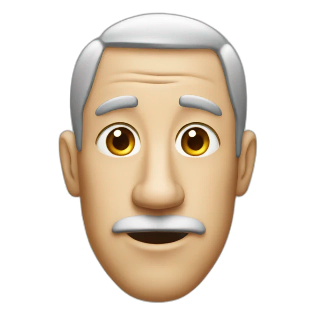 man with a very big nose sticker