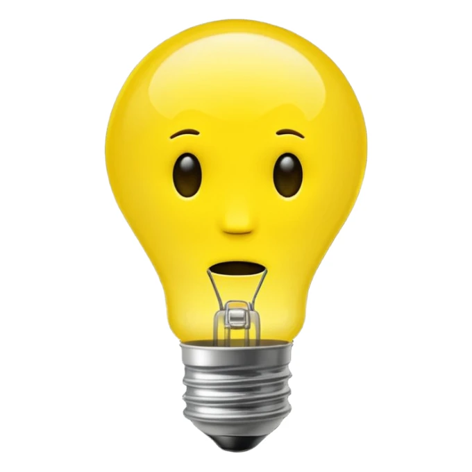 bulb bright idea emoji iphone no face sticker