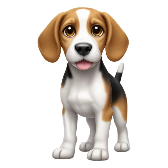 smile beagle puppy sticker