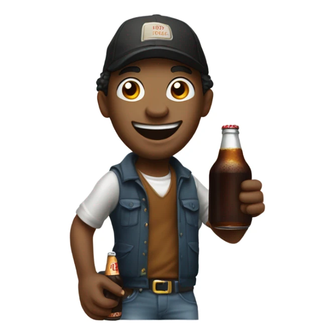 dumb thug with a bottle of root beer sticker