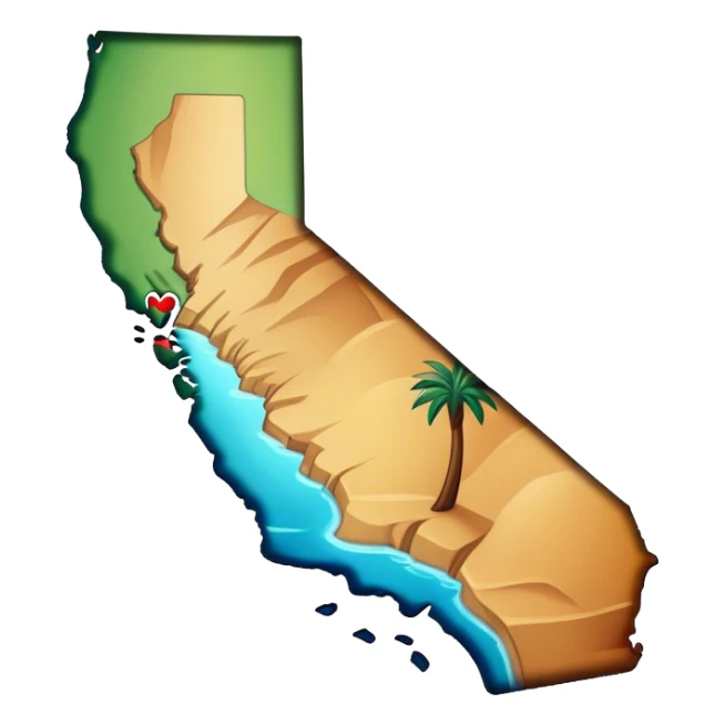 State Shape of California  sticker