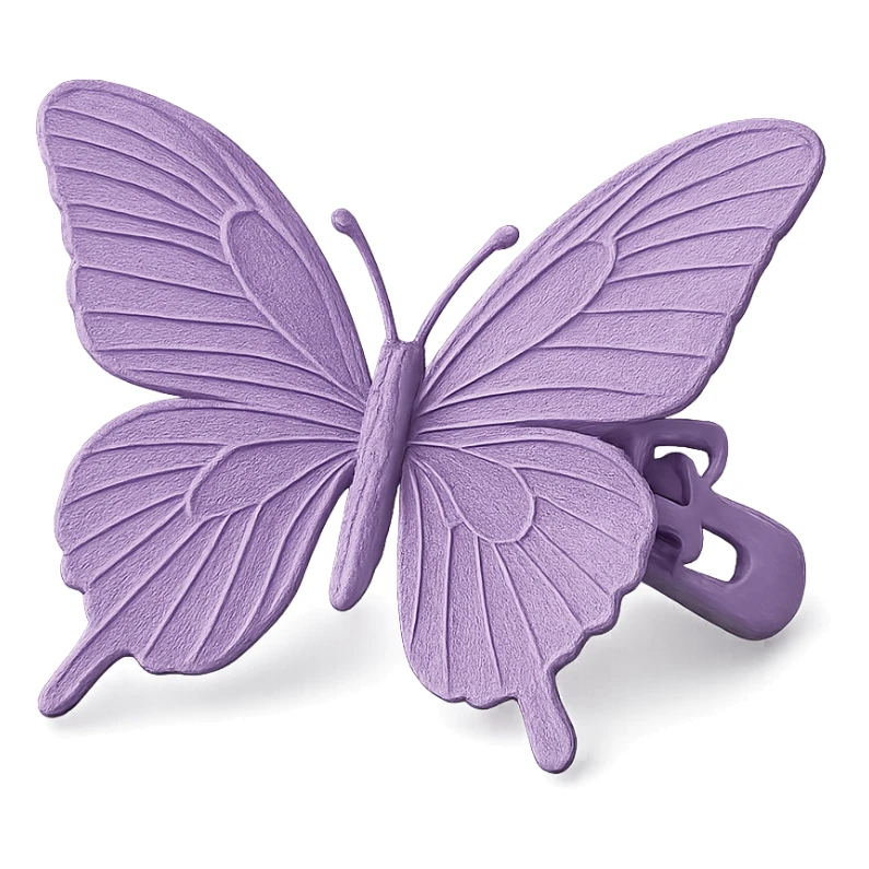 purple butterfly hair clip sticker