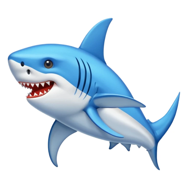 Un tiburón con tenis azules sticker