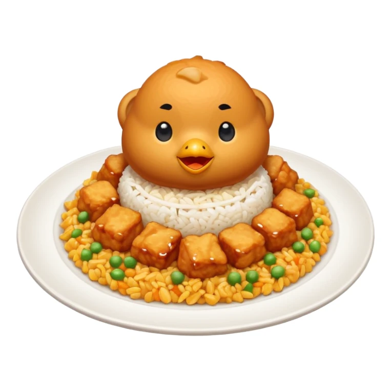 Orange chicken and fried rice sticker