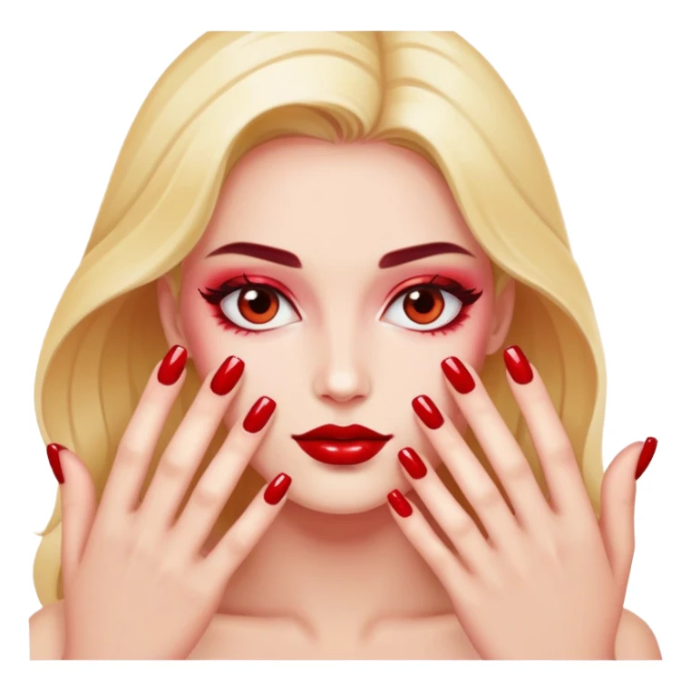 Unhas pintadas vermelho sticker