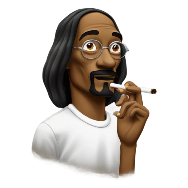 snoop dogg hitting a blunt sticker