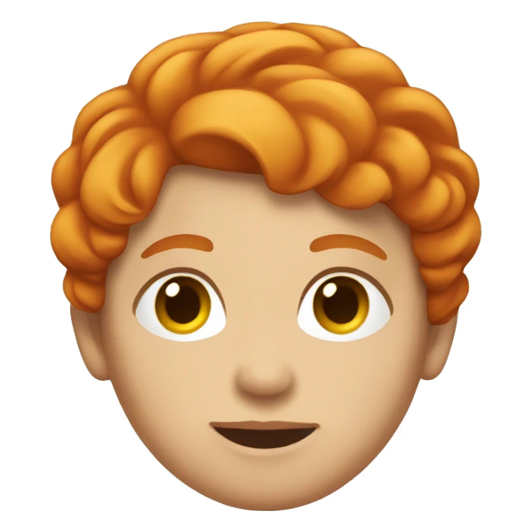 Orphan wearing red with ginger hair sticker