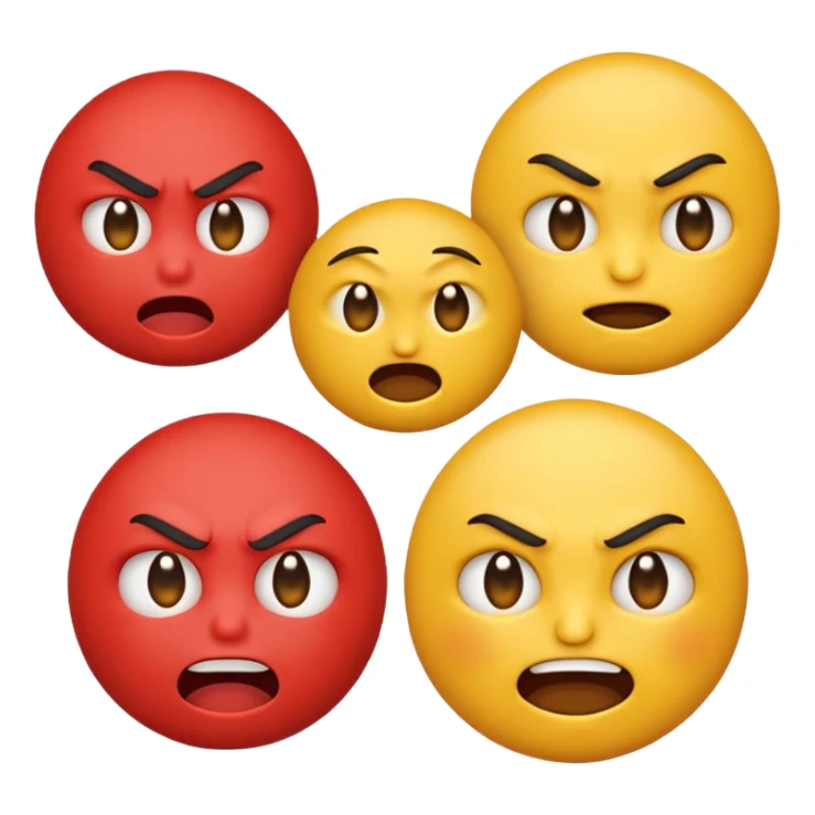 Angry and happy emoji sticker