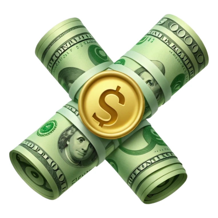 money in tube sticker