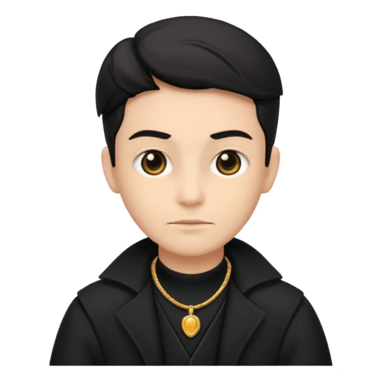 time traveler in black clothes sticker