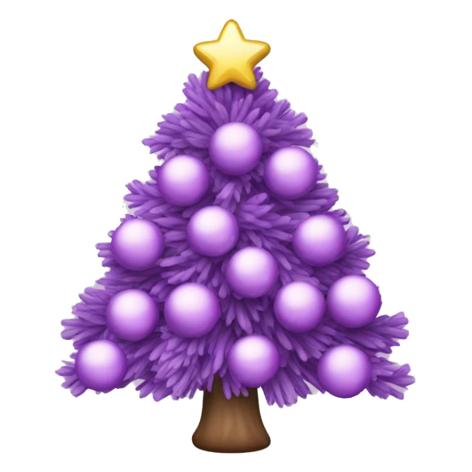 Lavender Christmas tree pink ornaments  sticker