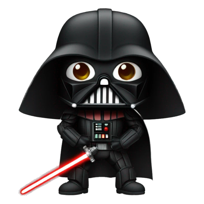 Dark Vador avec son sabre laser rouge e sticker