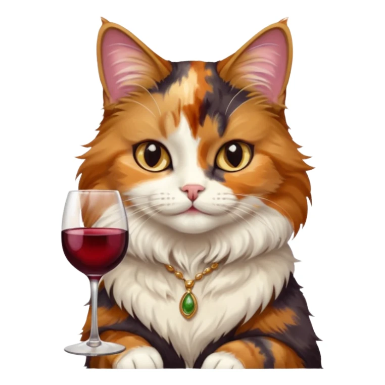 Fancy cat with a cup of wine sticker