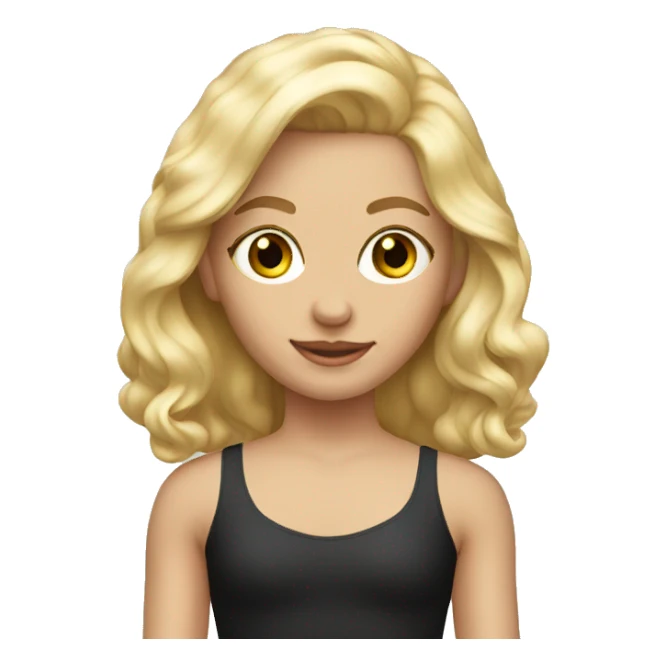 blonde girl leotard sticker