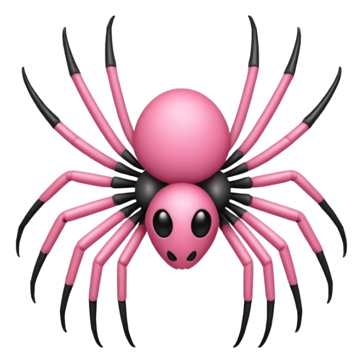 White and pink spider emoji sticker