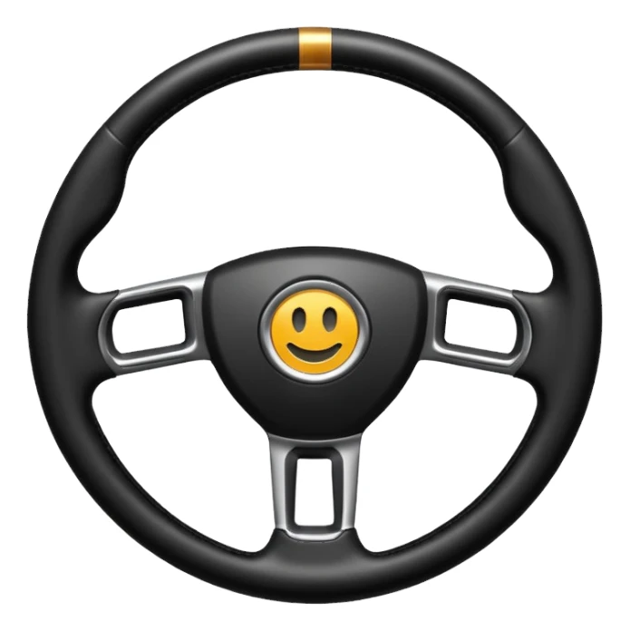 Create a emoji of car steering sticker