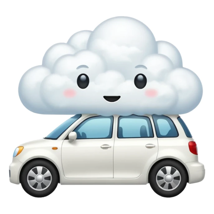 a vehicle made out of cloud  sticker