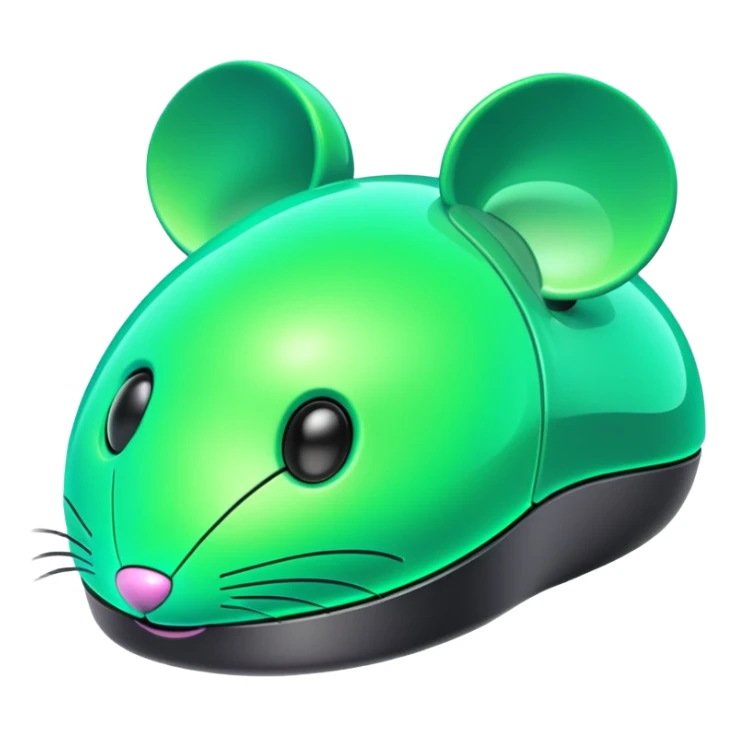 3d mouse png ai generated image neon color sticker