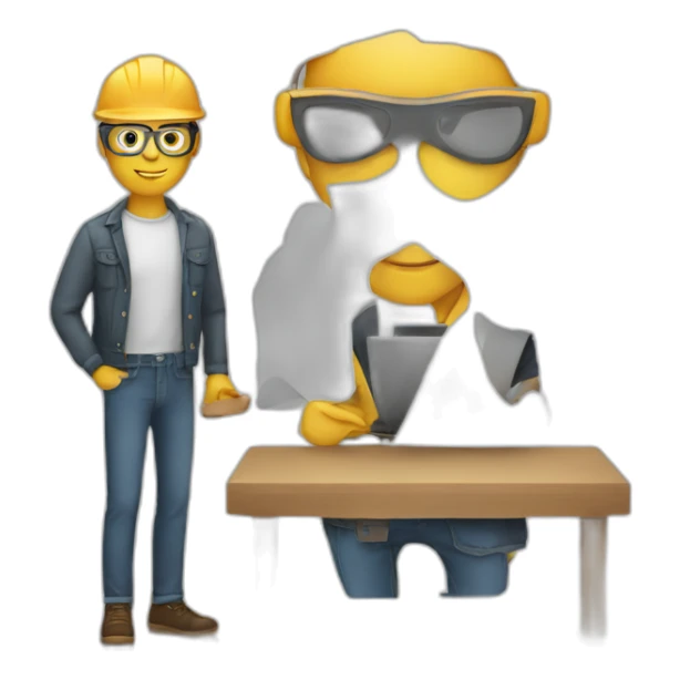 designer and framer in a heart sticker