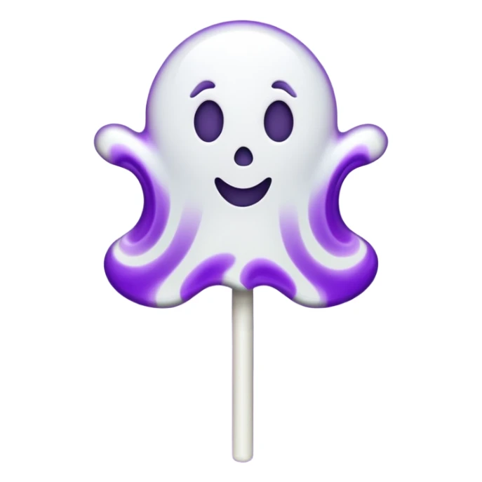 ghost lolipop purple and white sticker