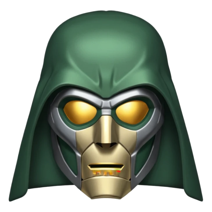 Doctor Doom silver mask sticker