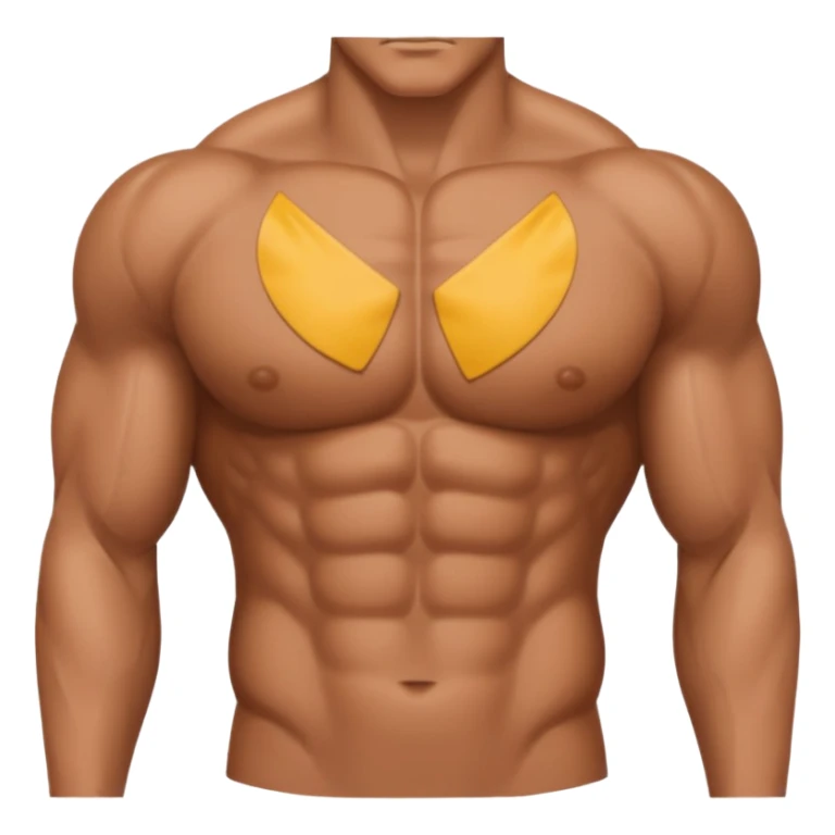 just the chest, no face, no abs sticker