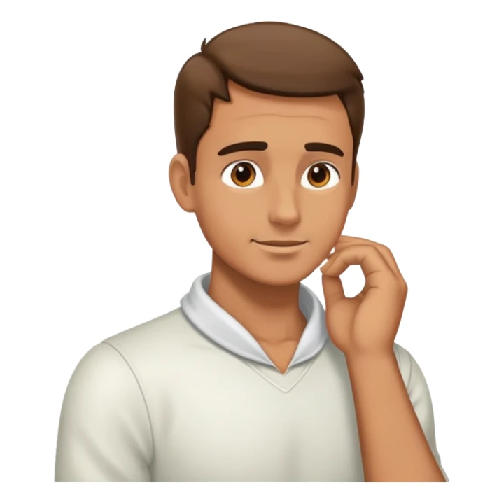 Guy putting his hand around his neck  sticker