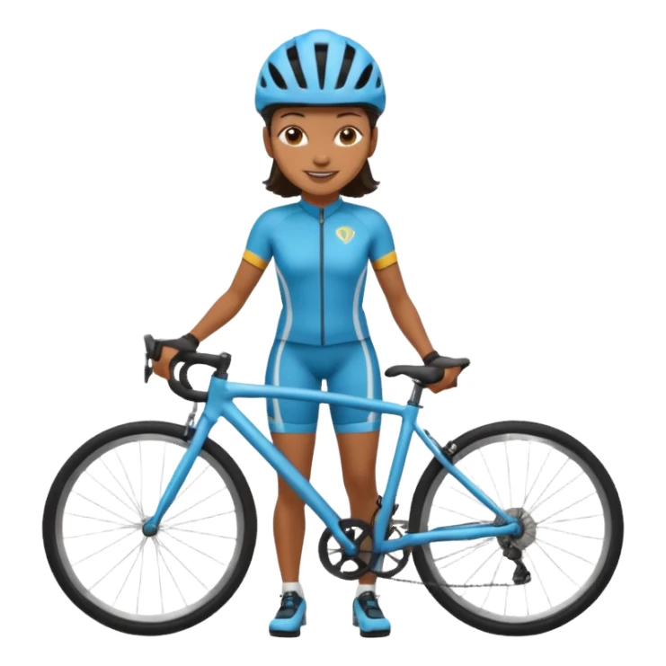City Cyclist black woman sticker