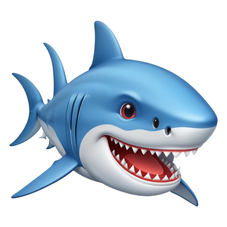 Un tiburón con tenis azules sticker