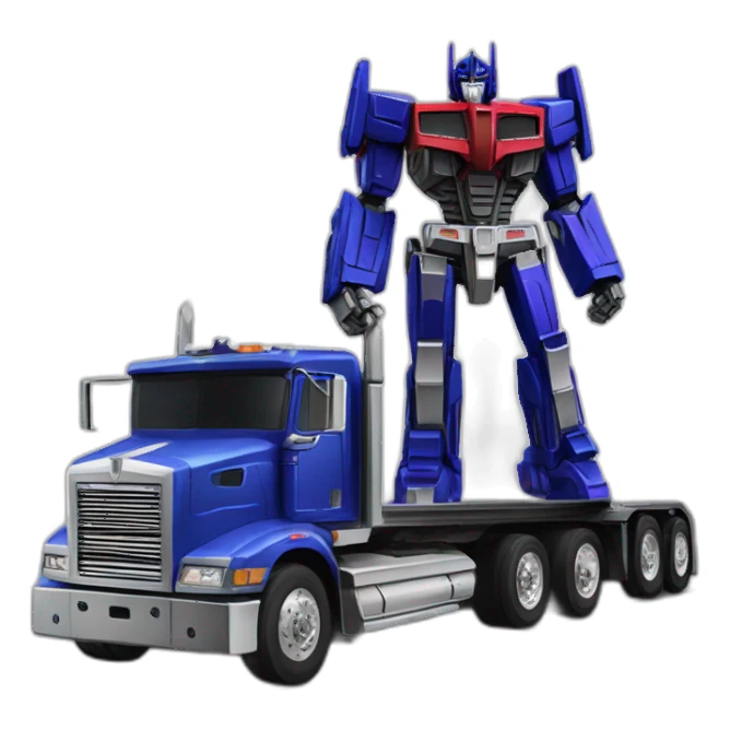 Optimus Prime with Megatron colors sticker