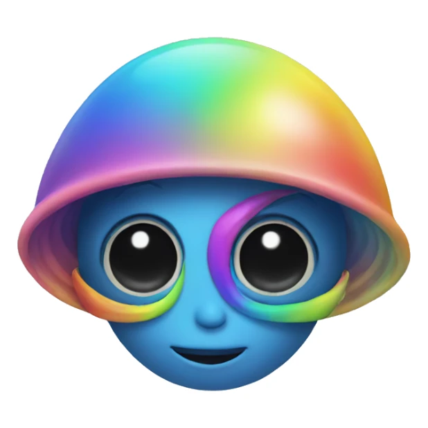 alien rainbow sticker