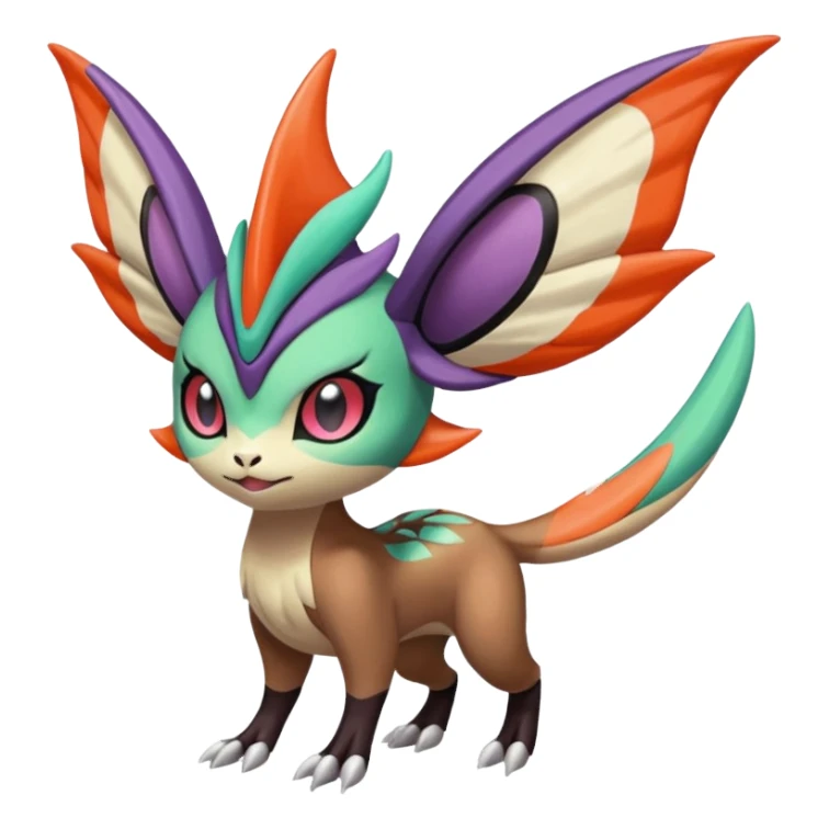 Meloetta-Noivern-Pokémon-Fakémon-creature sticker