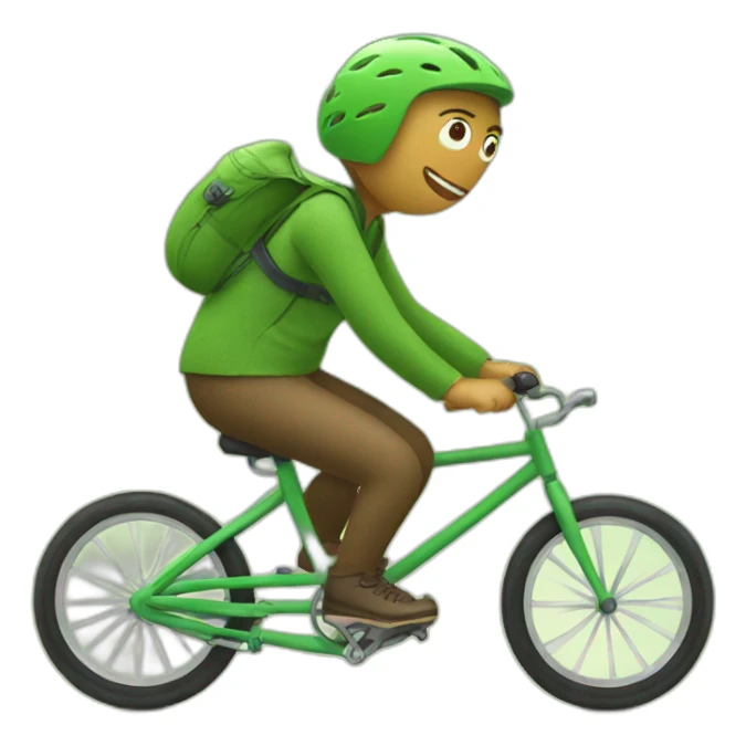 A kiwi riding a bike sticker