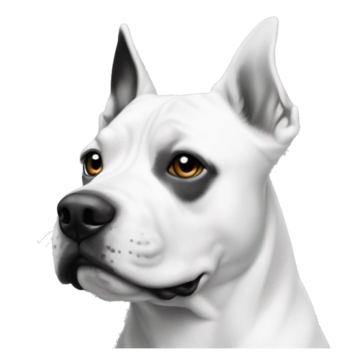 Amstaff in black and white sticker