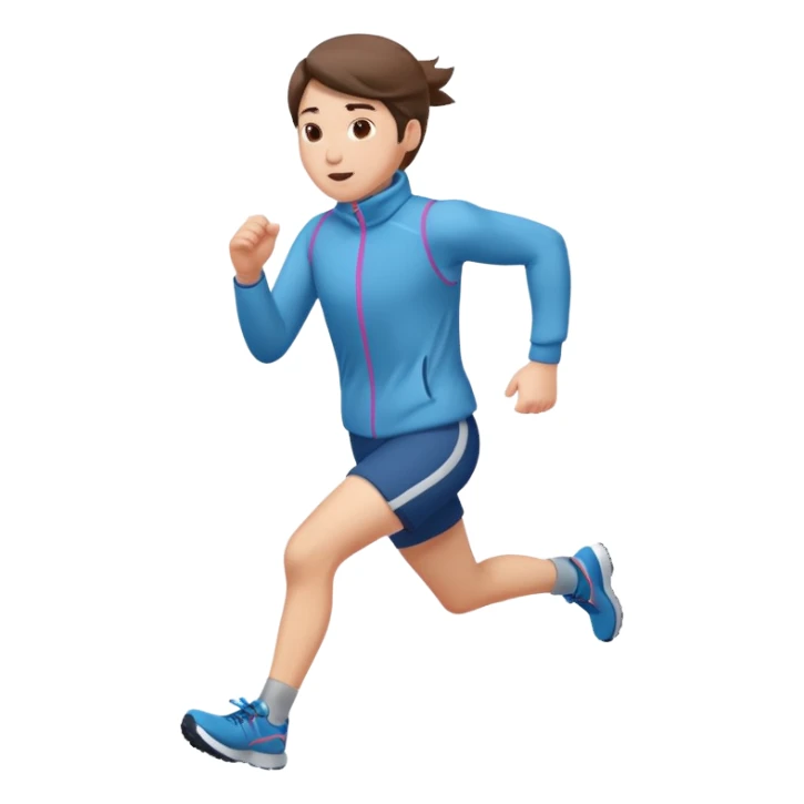 Winter running sticker