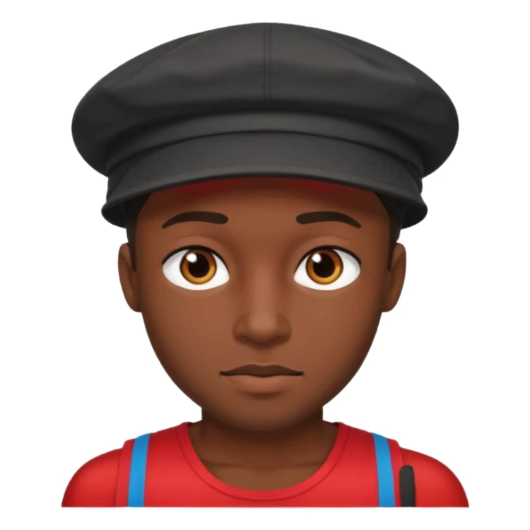 black guy with cap and red tank top sticker